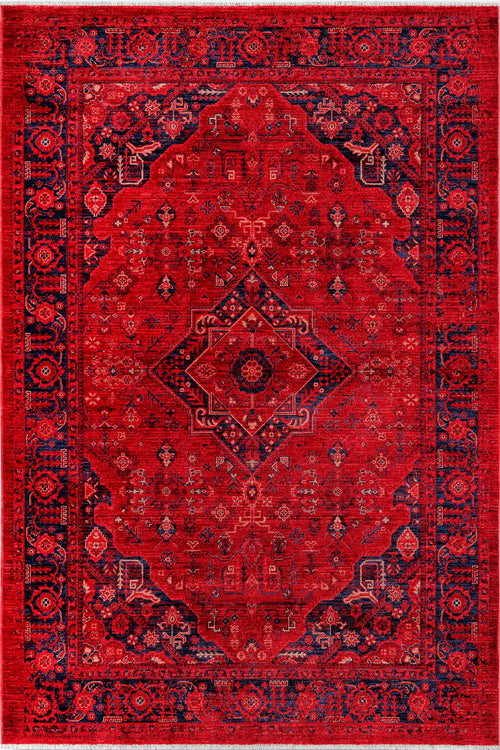 Afgan 01 Kırmızı Vintage Halı