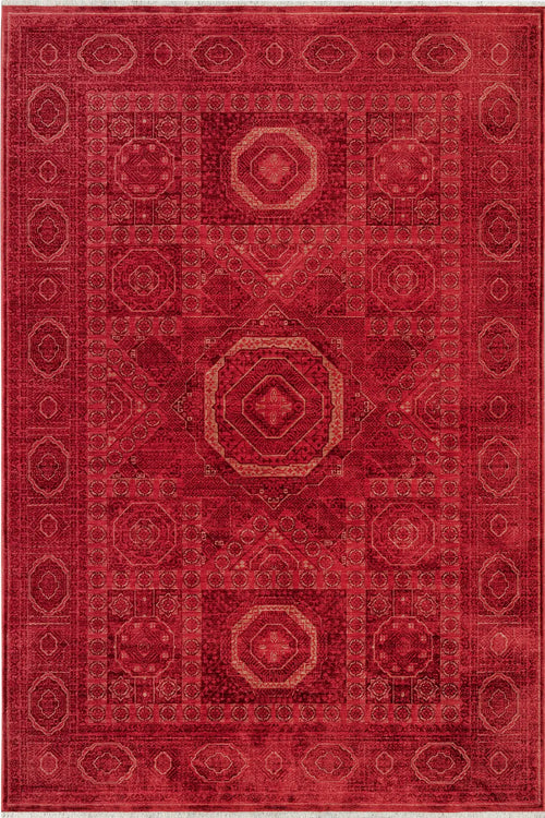 Afgan 03 Kırmızı Vintage Halı