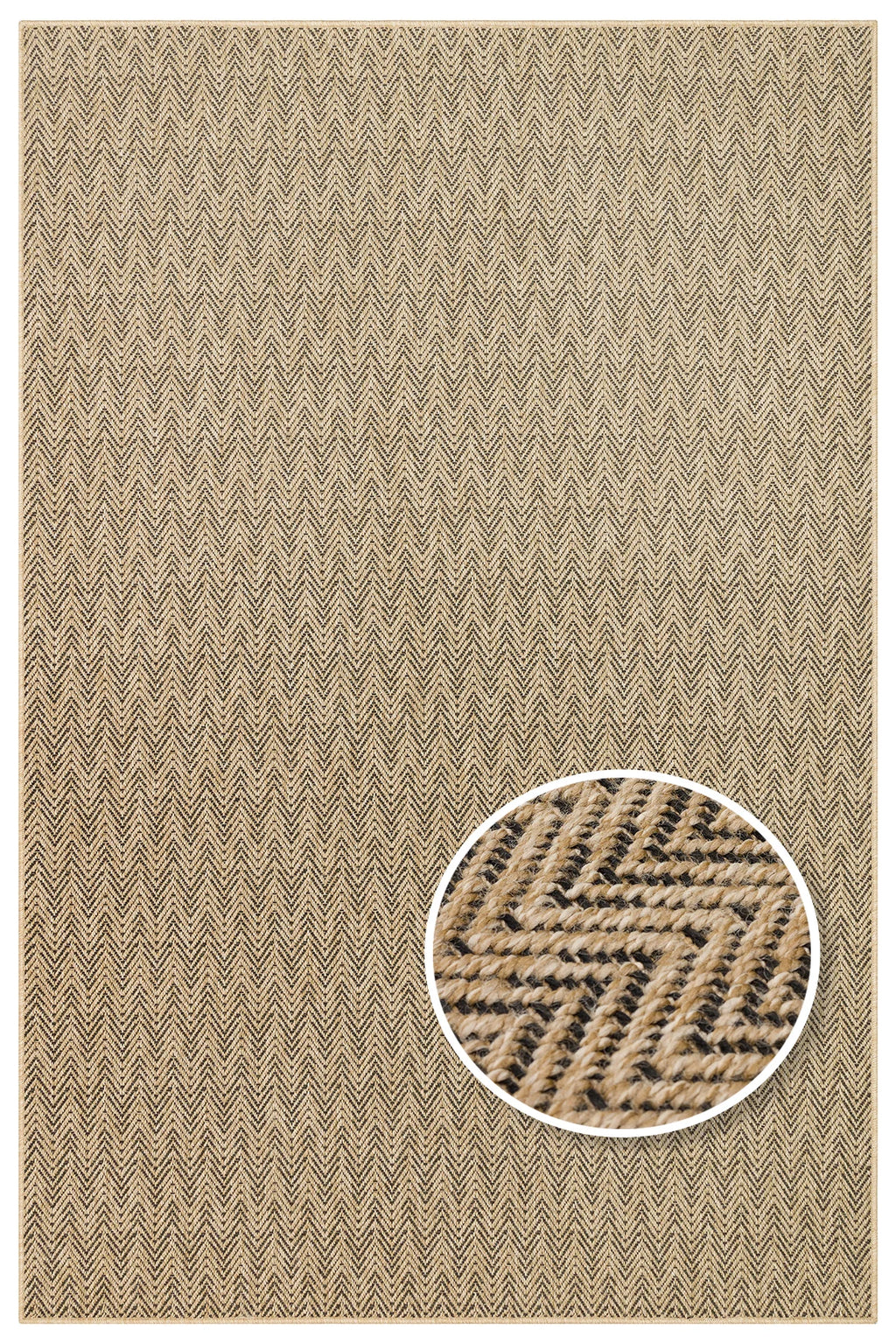 Desert 02 Natural Siyah Sisal Halı