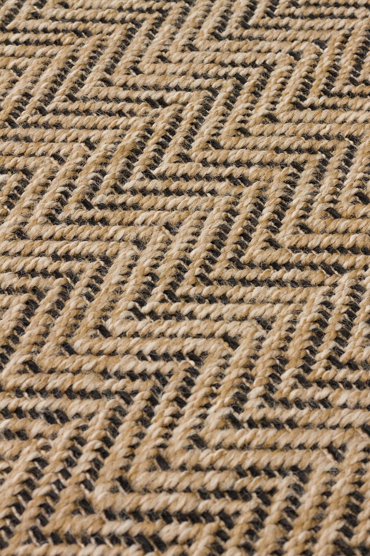 Desert 02 Natural Siyah Sisal Halı