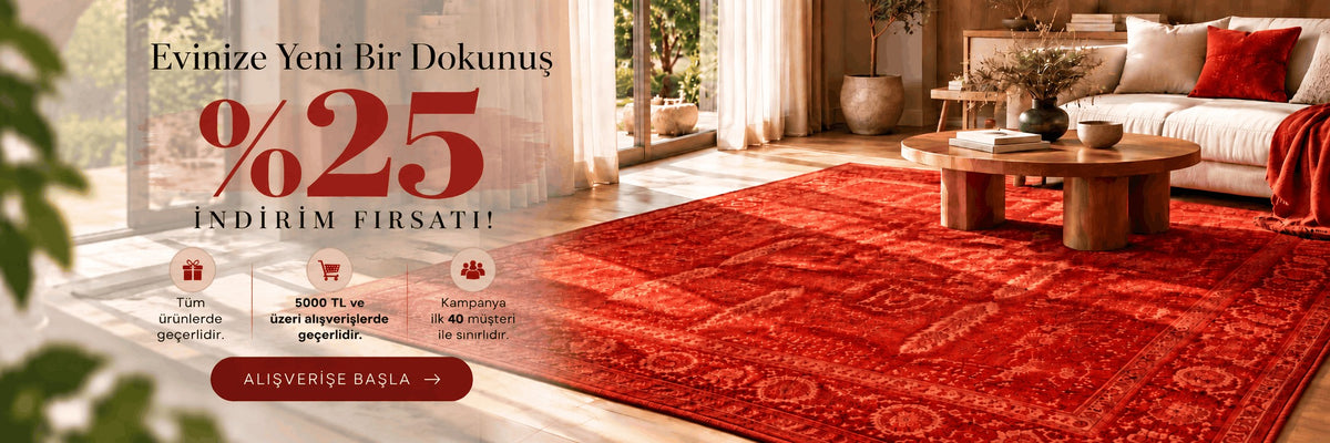 Evinize yeni bir dokunuş: açılışa özel yüzde 25 indirim, 5000 TL ve üzeri alışverişlerde, ilk 40 müşteriyle sınırlı
